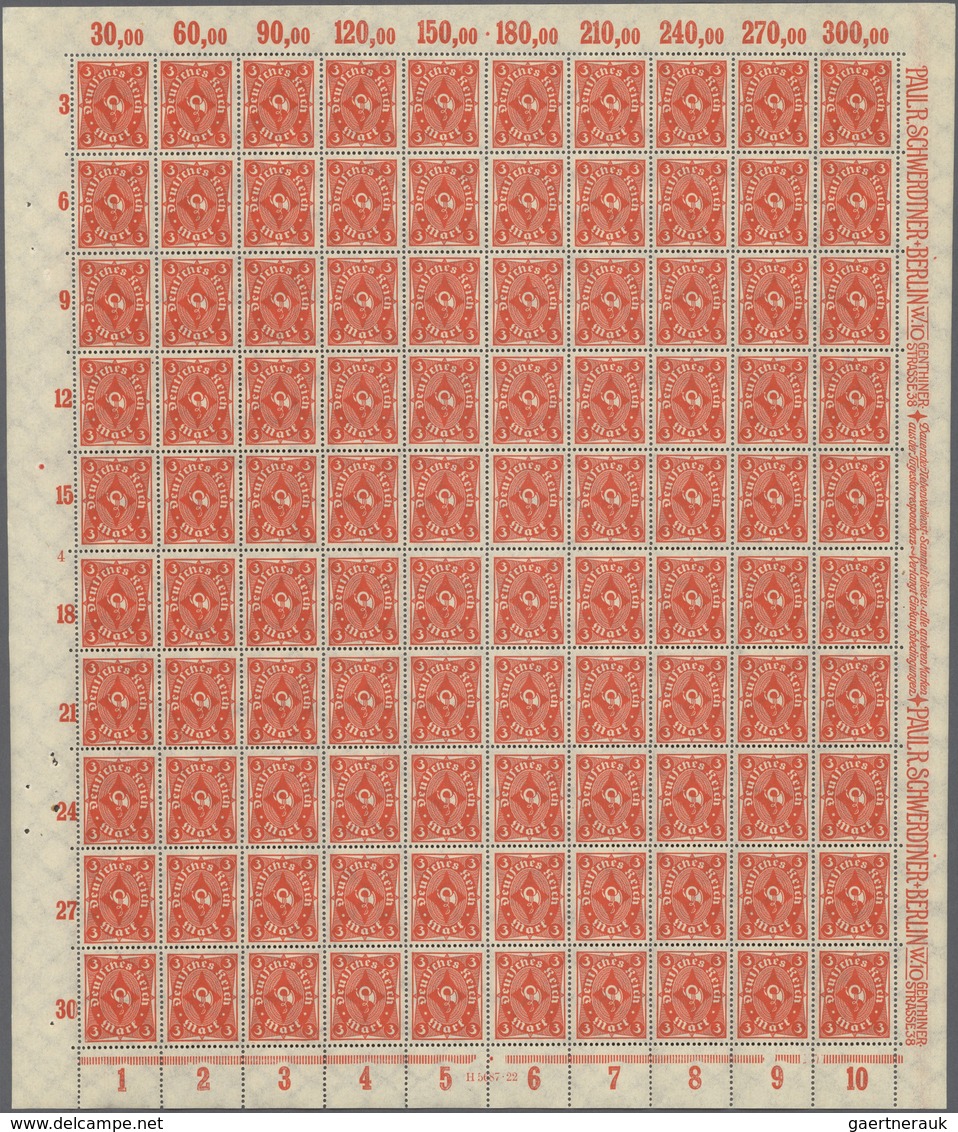 31582 Deutsches Reich - Inflation: 1922/23: Gigantischer Bestand Von überwiegend Vollständigen Originalbög - Brieven En Documenten