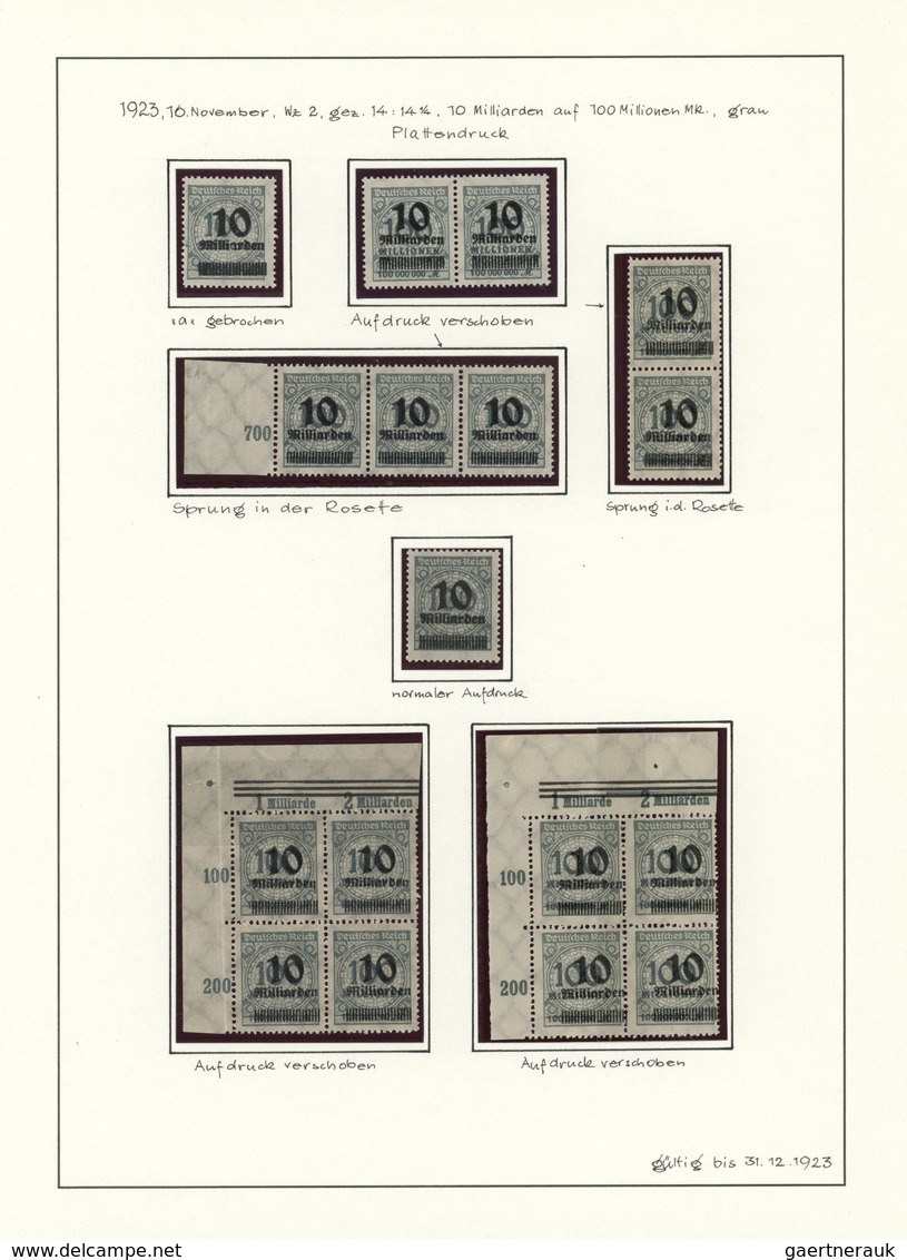 31585 Deutsches Reich - Inflation: 1923, Vorwiegend Postfrische Spezialsammlung Nur Der Hochinflationsausg - Briefe U. Dokumente