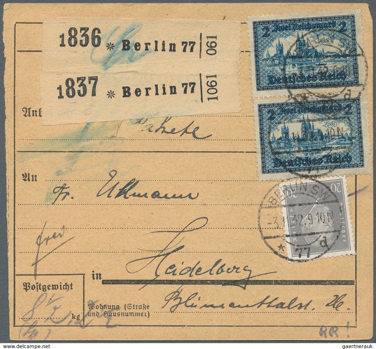 31592 Deutsches Reich - Weimar: 1924/1933, Partie Von Ca. 65 Briefen, Karten Und Gebrauchten Ganzsachen, D - Ungebraucht
