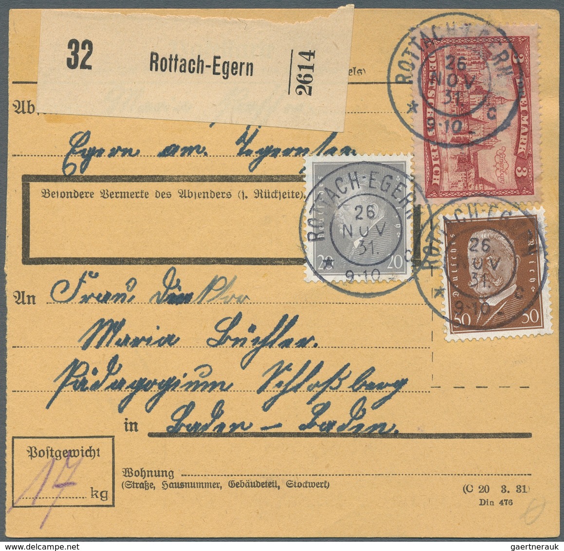 31592 Deutsches Reich - Weimar: 1924/1933, Partie von ca. 65 Briefen, Karten und gebrauchten Ganzsachen, d