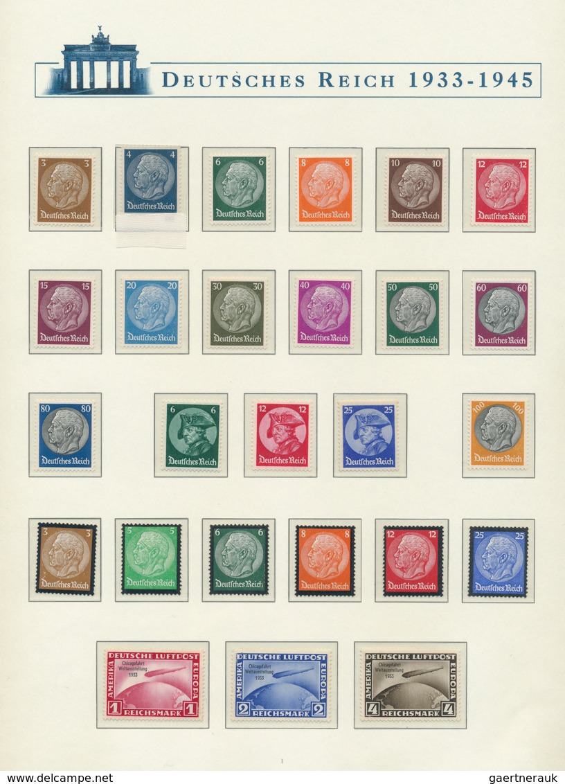 31608 Deutsches Reich - 3. Reich: 1933/1945, Die Briefmarken Des Deutschen Reiches In Einem Vordruckalbum - Ungebraucht