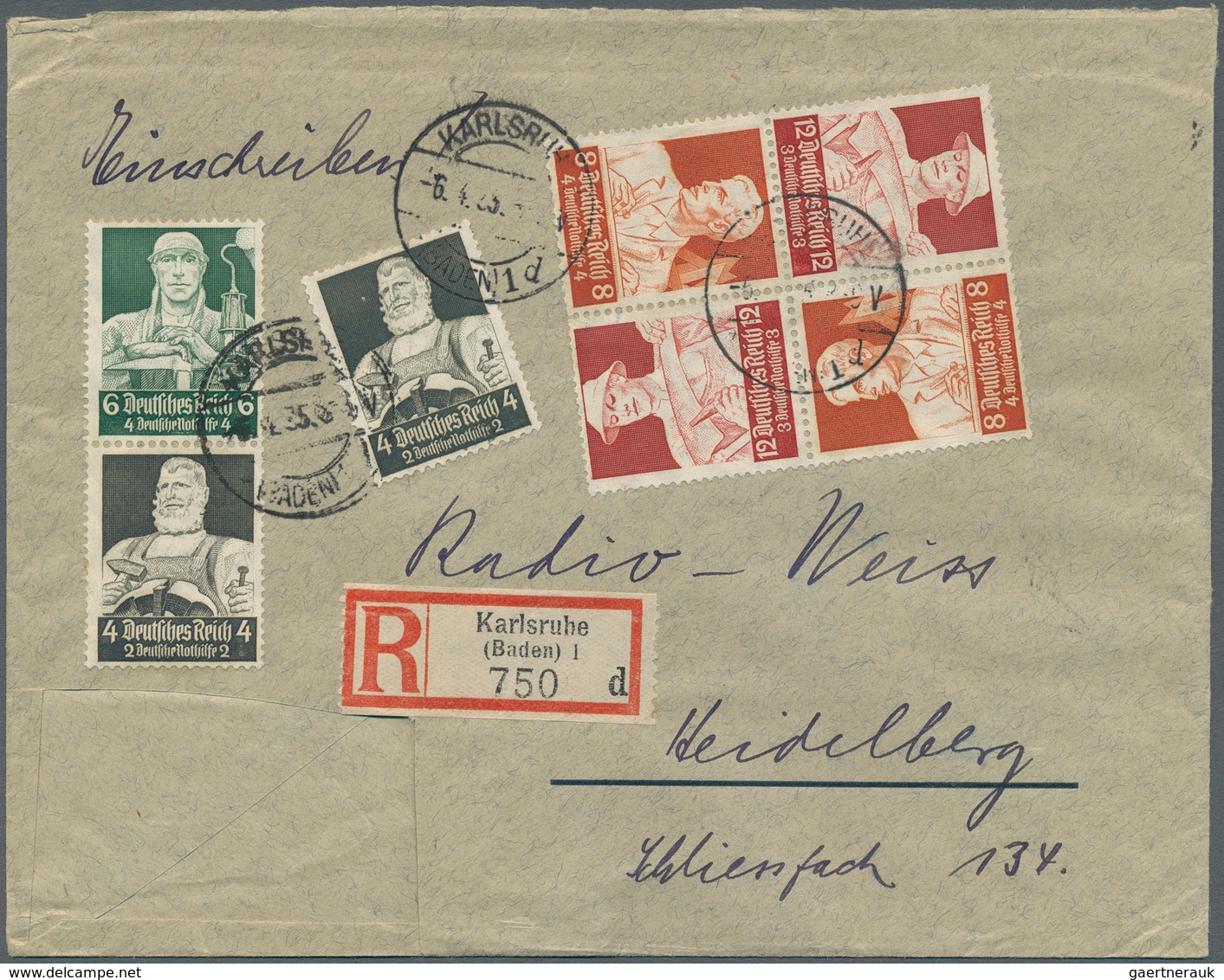 31620 Deutsches Reich - 3. Reich: 1933/1945, vielseitige Partie von ca. 250 Briefen, Karten und Ganzsachen