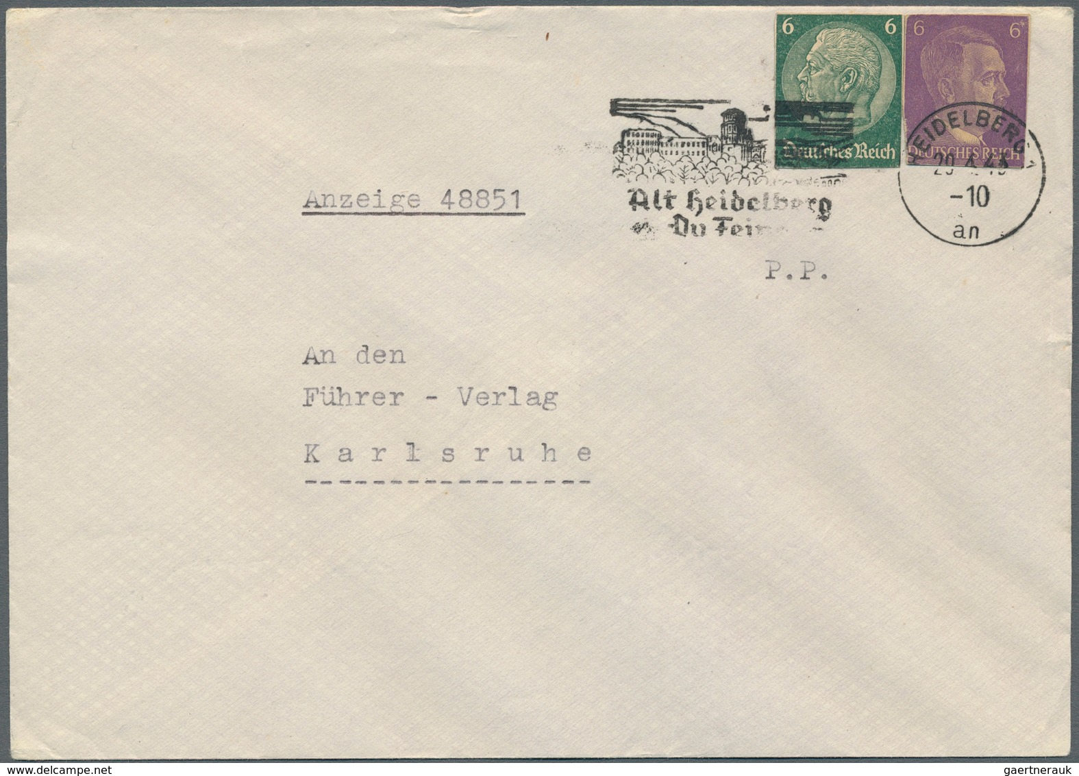 31620 Deutsches Reich - 3. Reich: 1933/1945, vielseitige Partie von ca. 250 Briefen, Karten und Ganzsachen