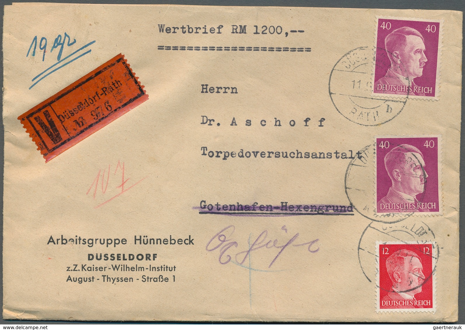 31625 Deutsches Reich - 3. Reich: 1933/1944, III.Reich und etwas Besetzungen, Partie von ca. 200 Briefen u