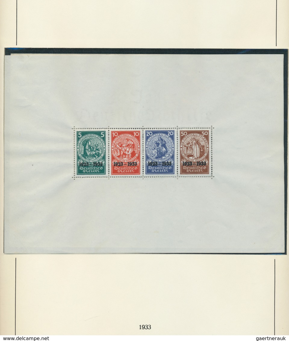 31627 Deutsches Reich - 3. Reich: 1933-1944, Postfrische Und Ungebrauchte, Komplette Sammlung Inc. Aller B - Ungebraucht