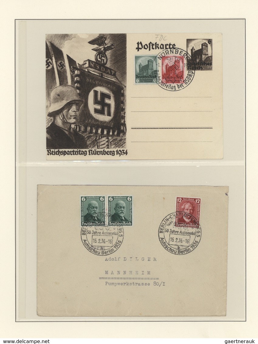 31643 Deutsches Reich - 3. Reich: 1934/44, Sammlung Von FDC Im Lindneralbum Auf T-Blankoblättern, Dabei Ei - Ongebruikt