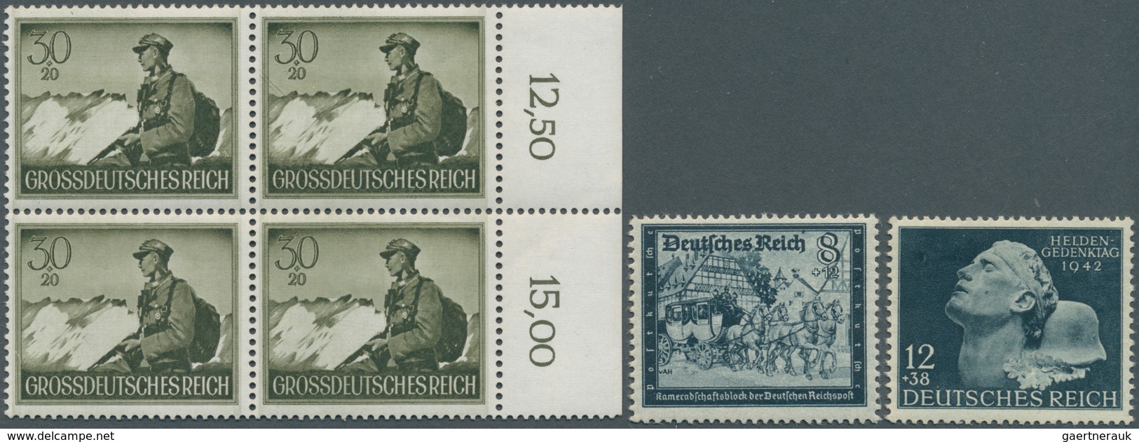31644 Deutsches Reich - 3. Reich: 1935/1944, überwiegend Postfrische Partie Mit Plattenfehlern Und Nicht K - Ongebruikt