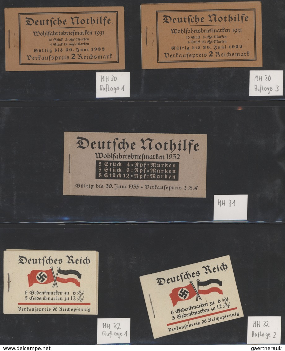 31676 Deutsches Reich - Markenheftchen: 1918/41, Fast Komplette Sammlung Der Postfrischen Markenheftchen, - Markenheftchen