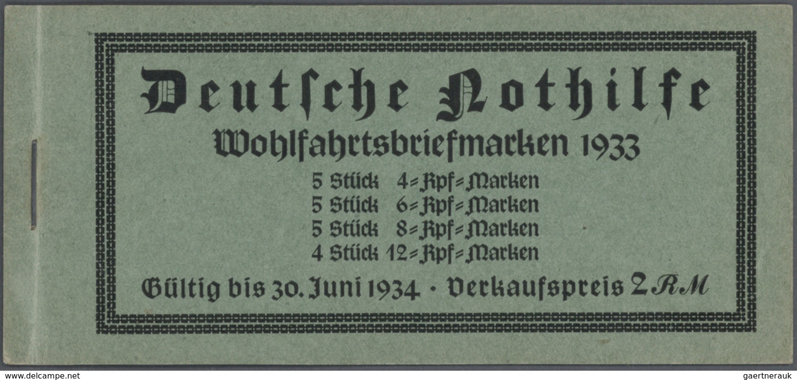 31677 Deutsches Reich - Markenheftchen: 1927/1941, Lot Von Zehn Markenheftchen Unkomplett/mit Beanstandung - Postzegelboekjes