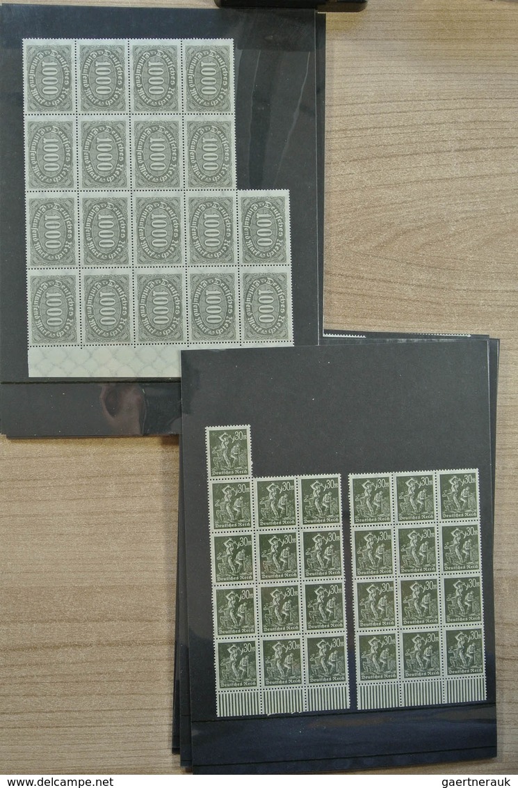 31680 Deutsches Reich - Markenheftchen: Schachtel Mit Lagerkarten Und Bogenmappen Mit Postfrischen Bogente - Postzegelboekjes