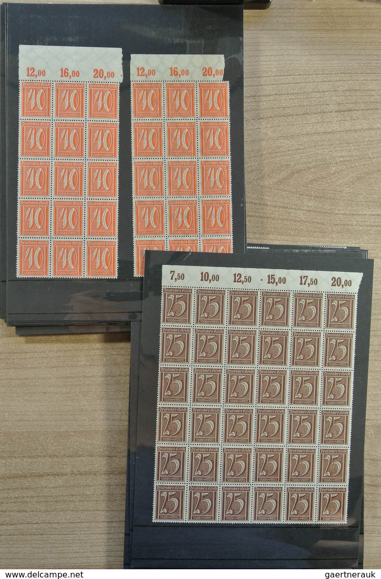 31680 Deutsches Reich - Markenheftchen: Schachtel mit Lagerkarten und Bogenmappen mit postfrischen Bogente