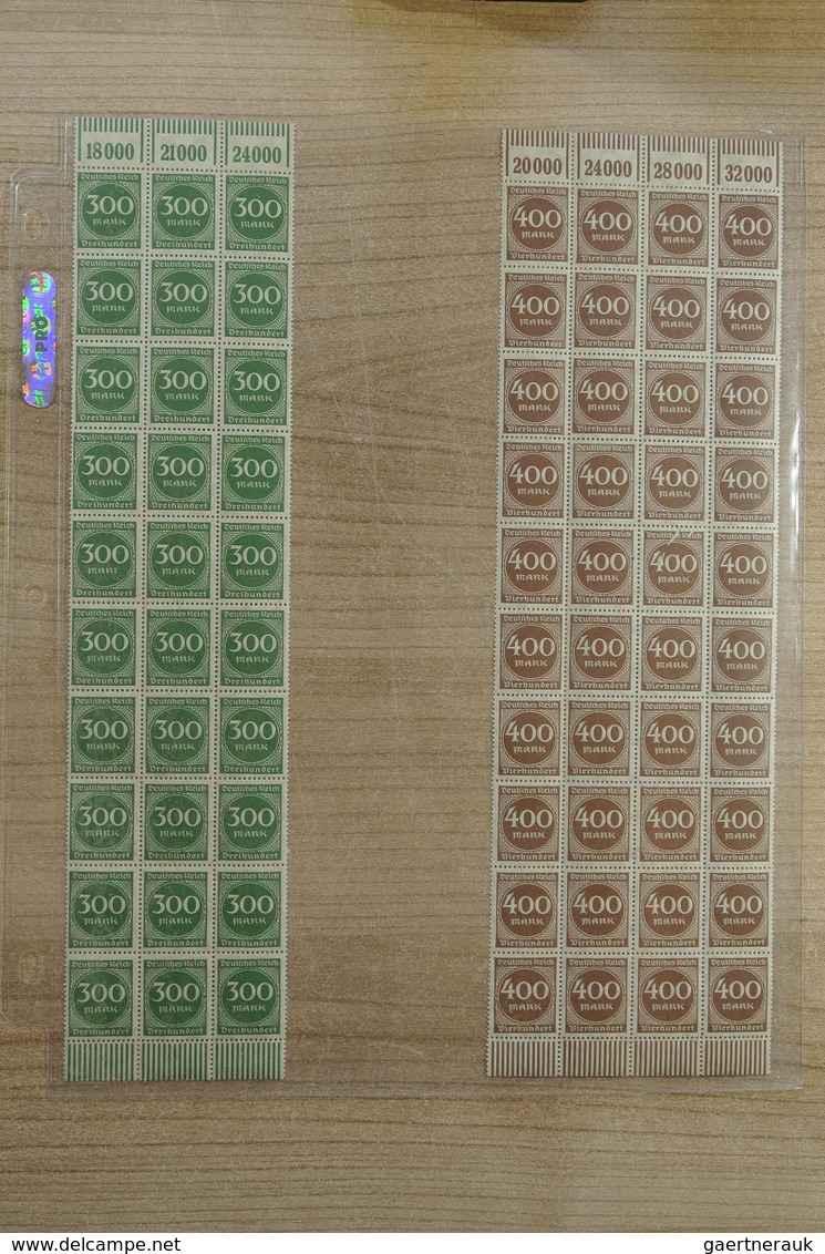 31680 Deutsches Reich - Markenheftchen: Schachtel mit Lagerkarten und Bogenmappen mit postfrischen Bogente