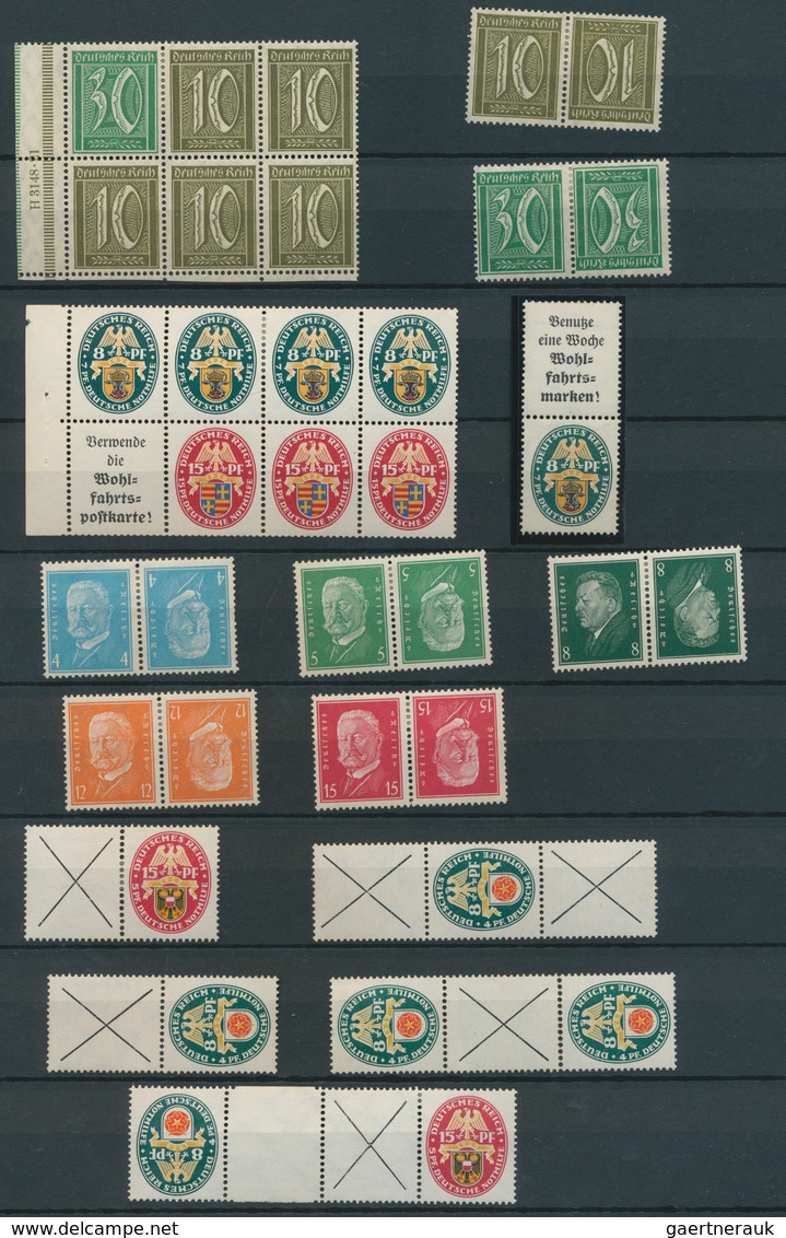 31681 Deutsches Reich - Markenheftchenblätter: 1912/1941, Sauber Ungebrauchte Sammlung Der Heftchenblätter - Postzegelboekjes