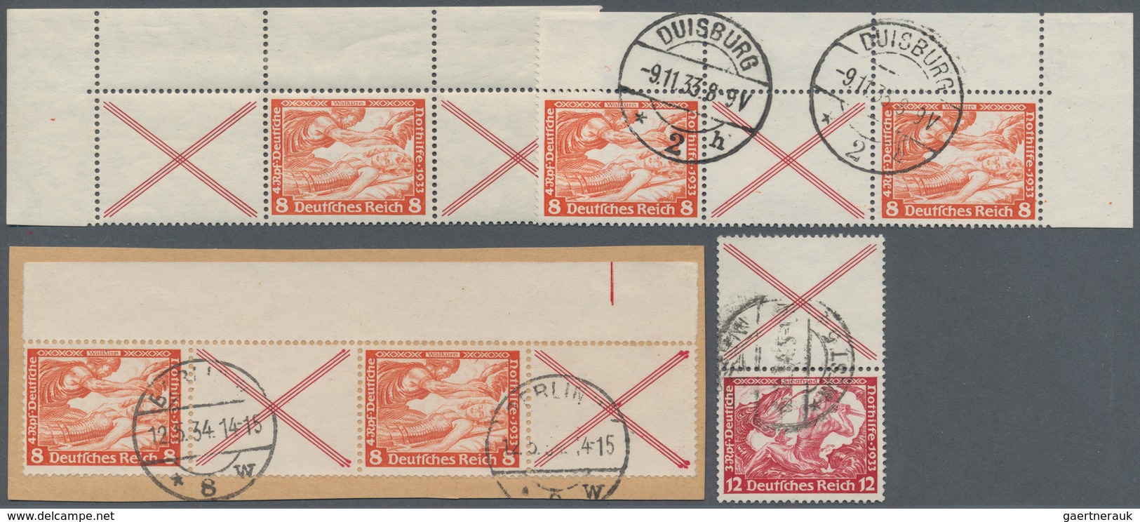 31686 Deutsches Reich - Zusammendrucke: 1910/1944, Umfangreiche Sammlung Zusammendrucke Und H-Blätter In 2 - Zusammendrucke
