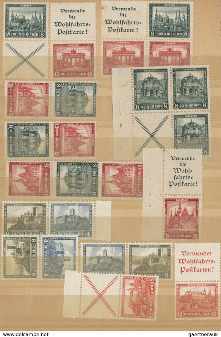 31690 Deutsches Reich - Zusammendrucke: 1915/1942, Umfangreicher Und Durchgehend Gut Besetzter Sammlungsbe - Zusammendrucke