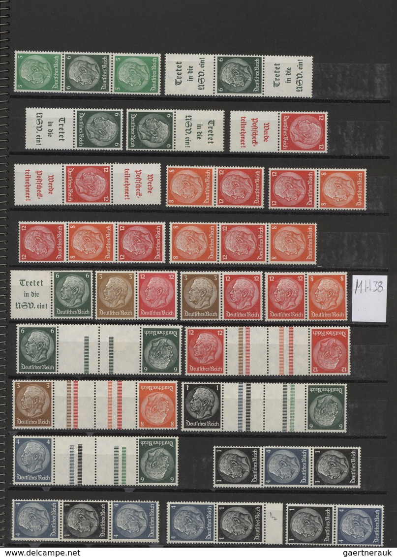 31690 Deutsches Reich - Zusammendrucke: 1915/1942, umfangreicher und durchgehend gut besetzter Sammlungsbe