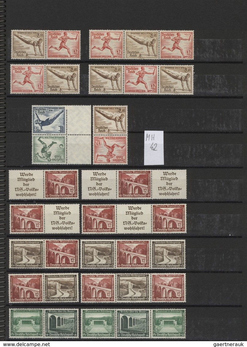 31690 Deutsches Reich - Zusammendrucke: 1915/1942, umfangreicher und durchgehend gut besetzter Sammlungsbe