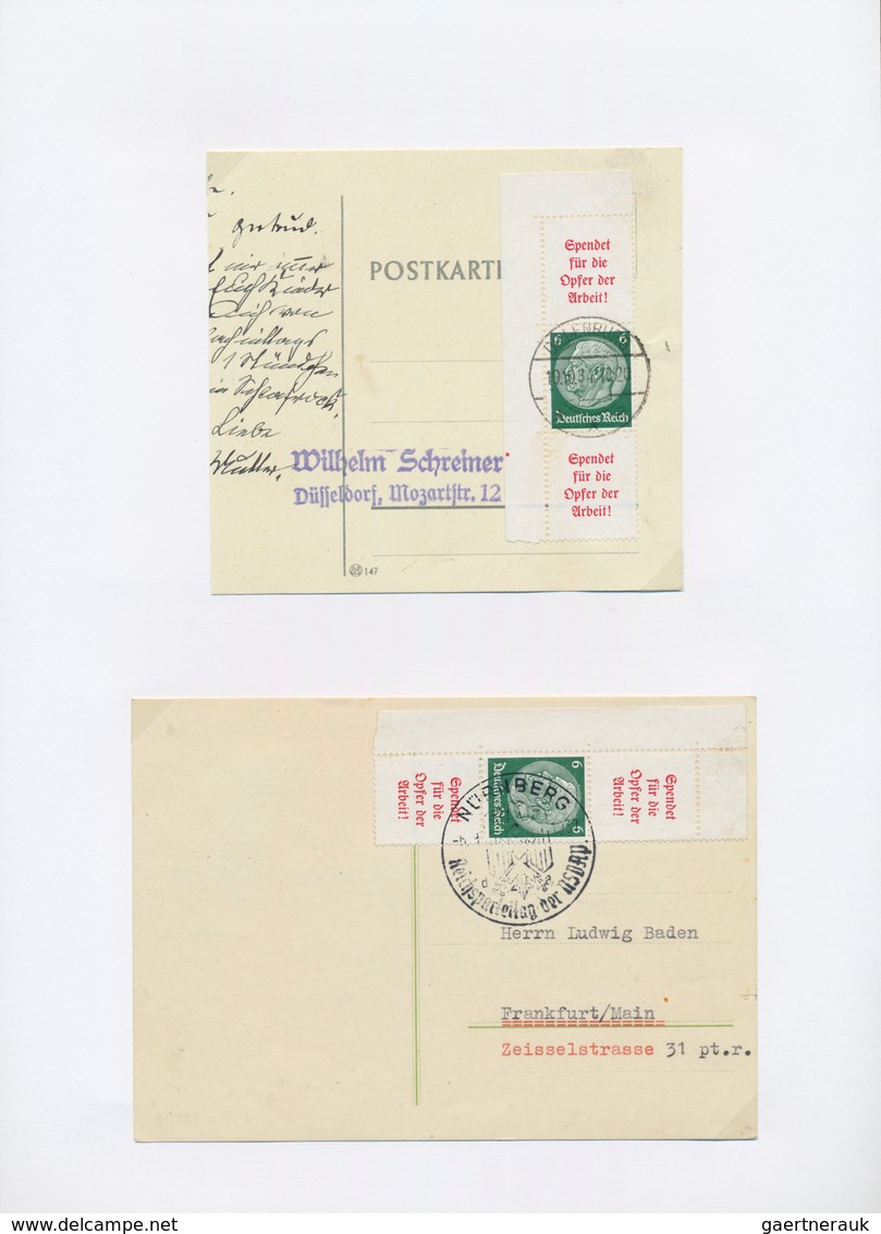 31695 Deutsches Reich - Zusammendrucke: 1918/43 Ca., Sammlung Von Zusammendrucken Auf Belegen, Meist Auf S - Zusammendrucke