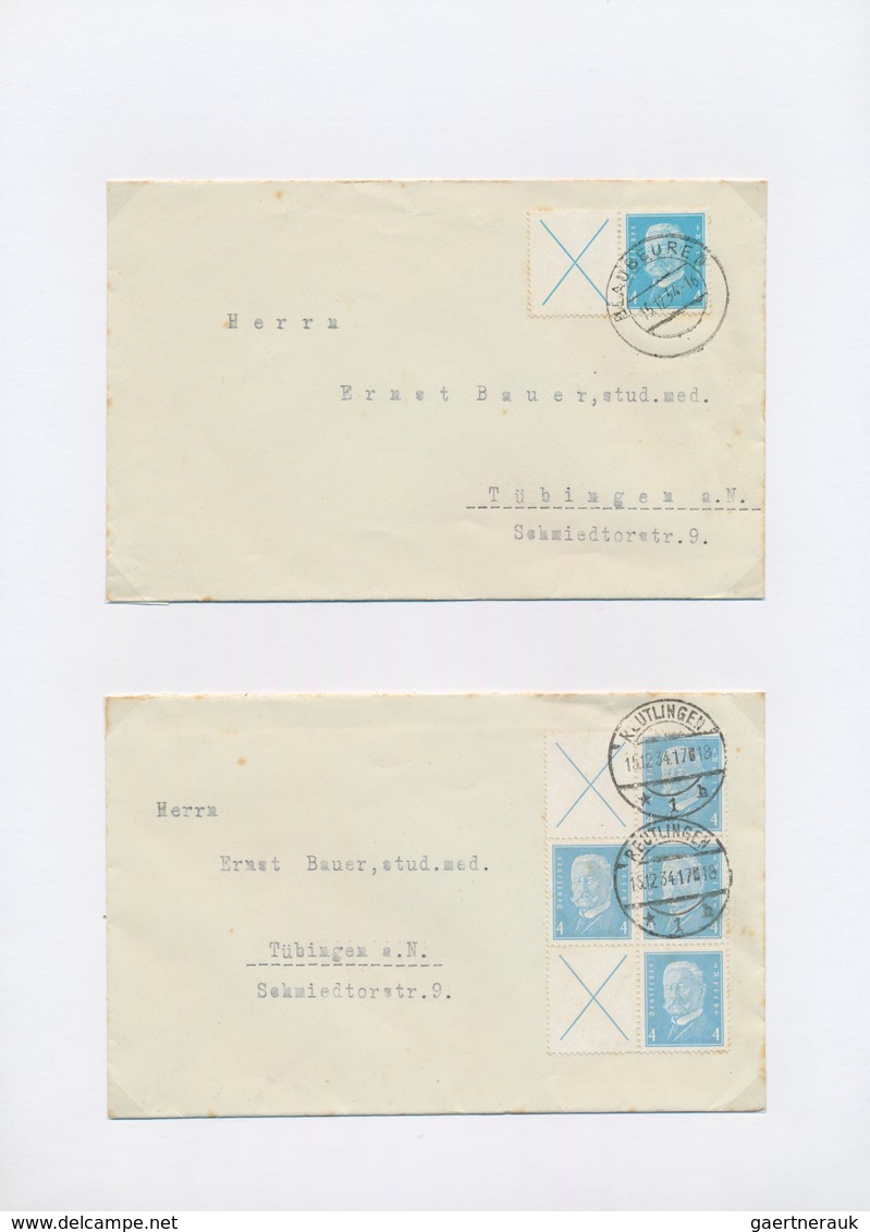 31695 Deutsches Reich - Zusammendrucke: 1918/43 Ca., Sammlung Von Zusammendrucken Auf Belegen, Meist Auf S - Zusammendrucke