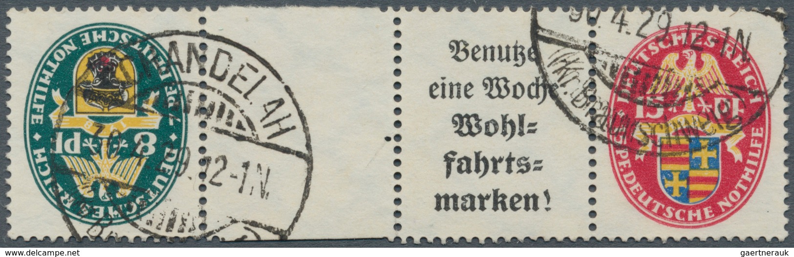 31701 Deutsches Reich - Zusammendrucke: 1928/1933, Saubere Partie Zusammendruck-Kombinationen, Dabei Auch - Se-Tenant