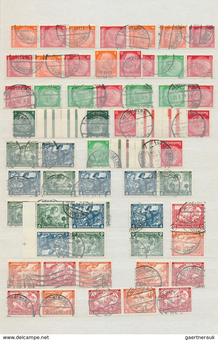31706 Deutsches Reich - Zusammendrucke: 1933/1942, Sauber Gestempelte Sammlung Der Zusammendruck-Kombinati - Se-Tenant