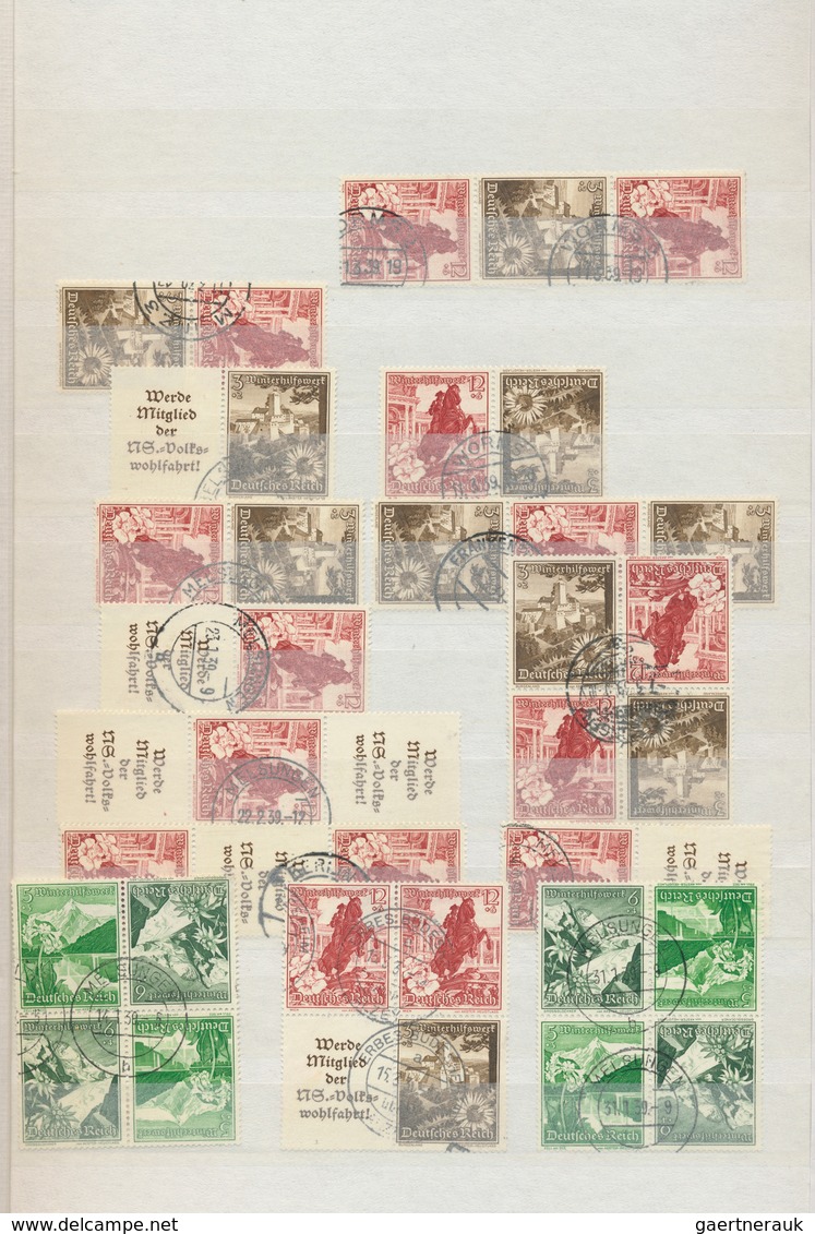31706 Deutsches Reich - Zusammendrucke: 1933/1942, sauber gestempelte Sammlung der Zusammendruck-Kombinati