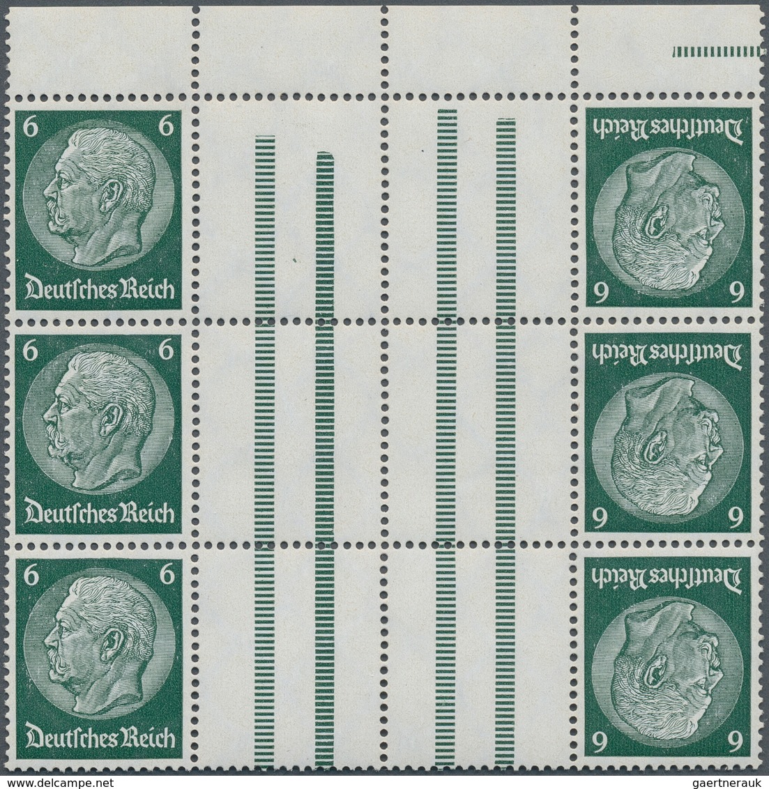 31708 Deutsches Reich - Zusammendrucke: 1933, Postfrische Partie Hindenburg Wasserzeichen Waffel Mit Allen - Zusammendrucke