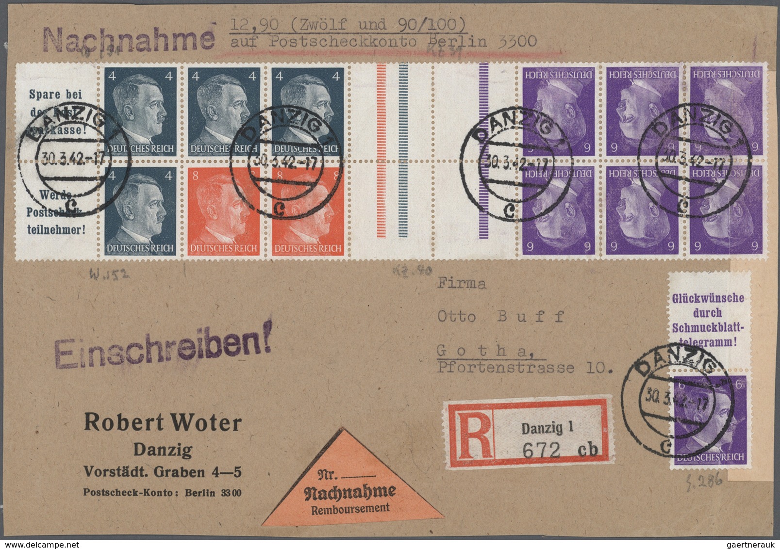 31709 Deutsches Reich - Zusammendrucke: 1934/1942, Reichhaltiger Und Vielseitiger Sammlungsposten Der Zusa - Zusammendrucke