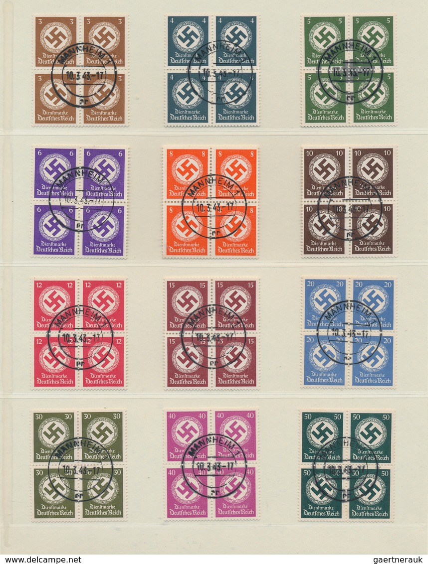 31718 Deutsches Reich - Dienstmarken: 1903/44, Sammlung Gebraucht Und Ungebraucht Doppelt Geführt Auf Lind - Dienstzegels