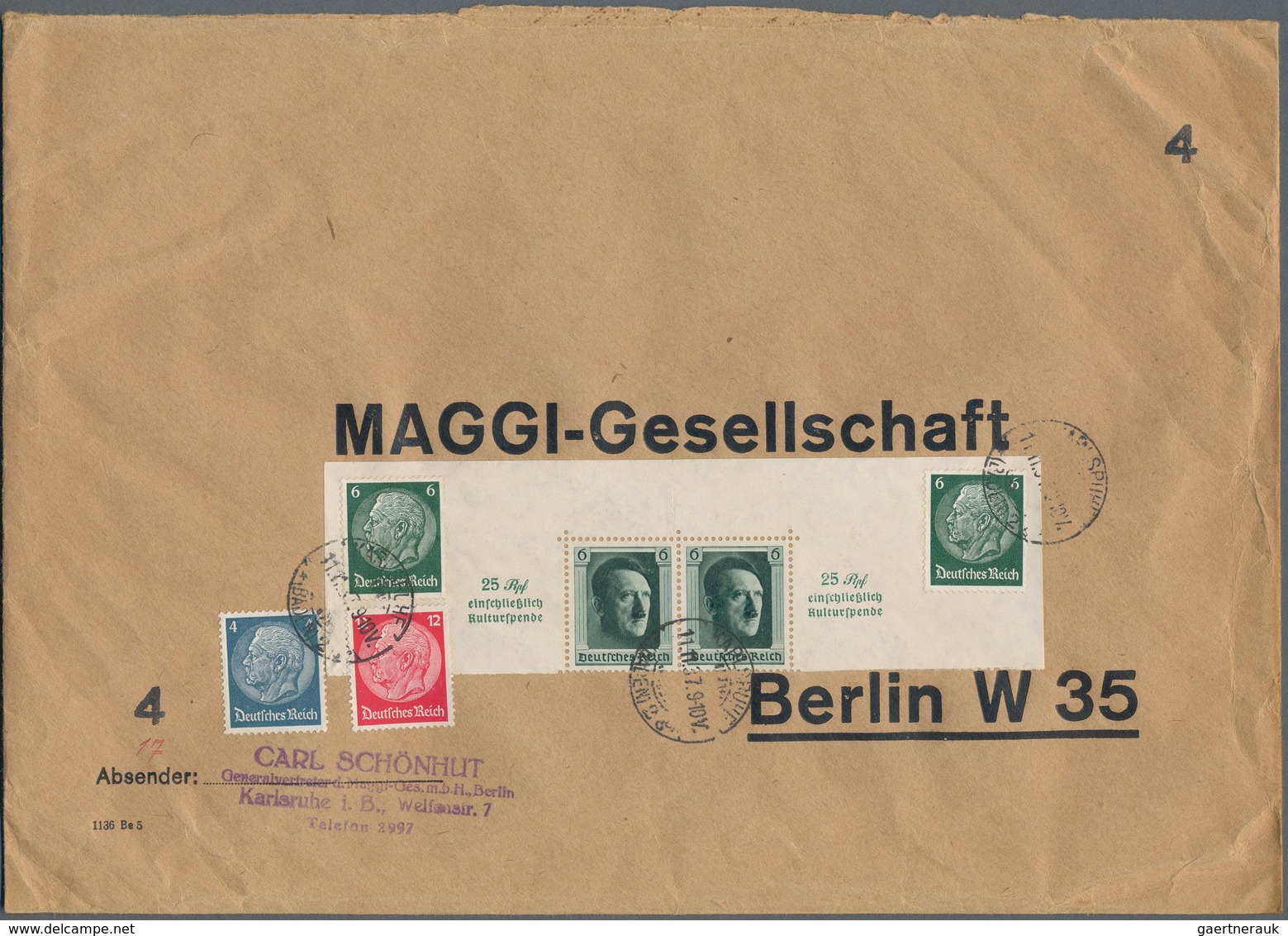 31719 Deutsches Reich - Dienstmarken: 1920/1950 (ca.), Partie Von Ca. 160 Briefen/Karten, Meist Dt.Reich D - Dienstzegels