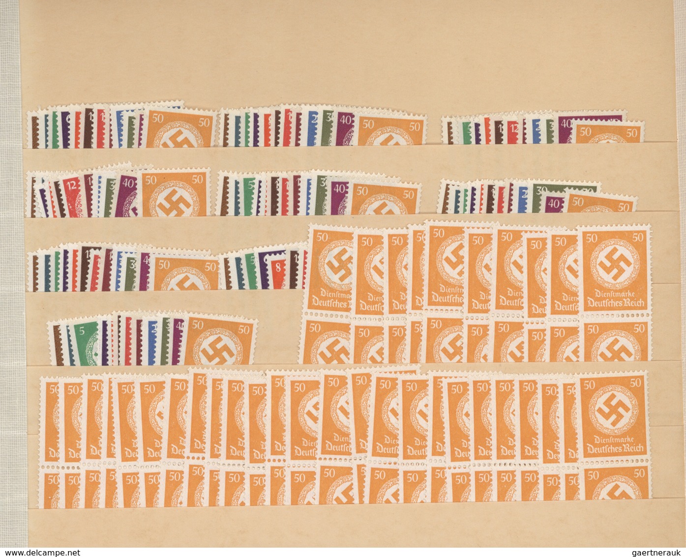 31723 Deutsches Reich - Dienstmarken: 1934/1944, reichhaltiger postfrischer Lagerposten der Behörden- und
