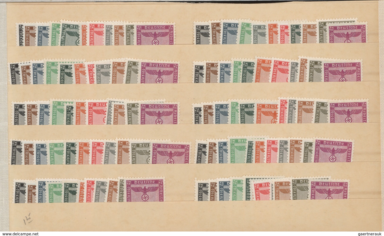 31723 Deutsches Reich - Dienstmarken: 1934/1944, reichhaltiger postfrischer Lagerposten der Behörden- und