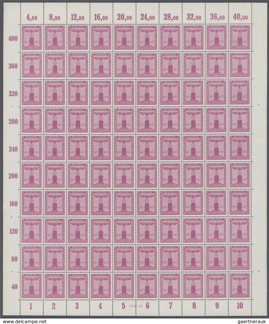 31728 Deutsches Reich - Dienstmarken: 1942, 40 Pfg. Parteidienstmarke (MiNr. 165), Partie Von 42 Postfrisc - Dienstmarken