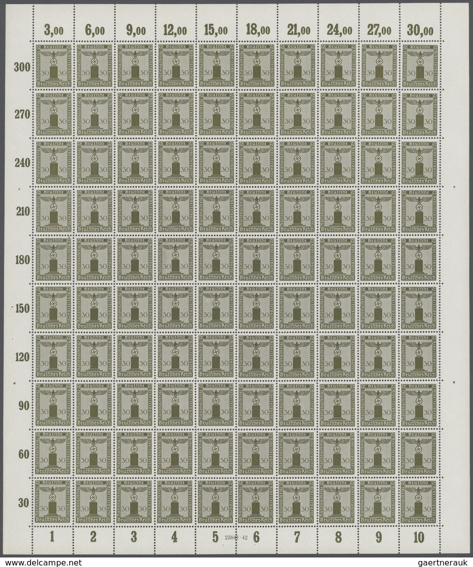 31729 Deutsches Reich - Dienstmarken: 1942, 30 Pfg. Parteidienstmarke (MiNr. 164), Partie Von 42 Postfrisc - Dienstmarken