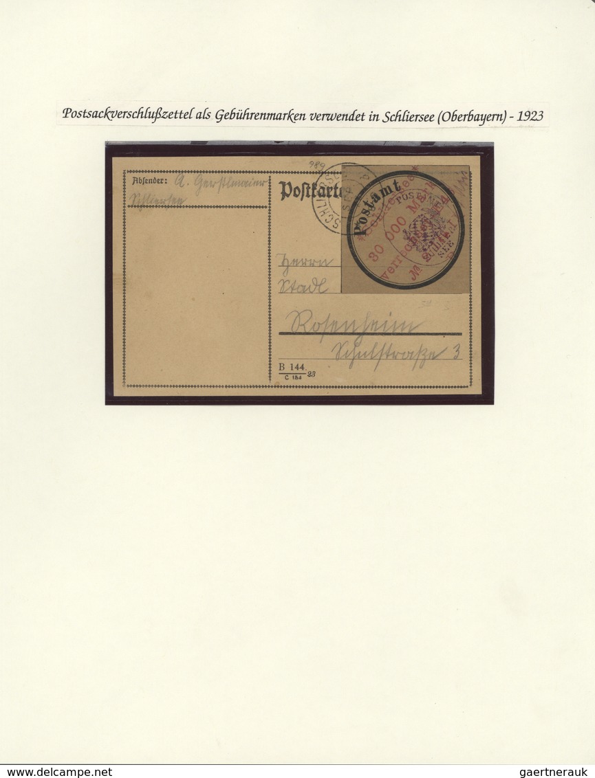 31731 Deutsches Reich - Lokalausgaben 1918/23: 1923, Sammlung Der Lokalausgaben Von Bergisch Gladbach Bis - Brieven En Documenten