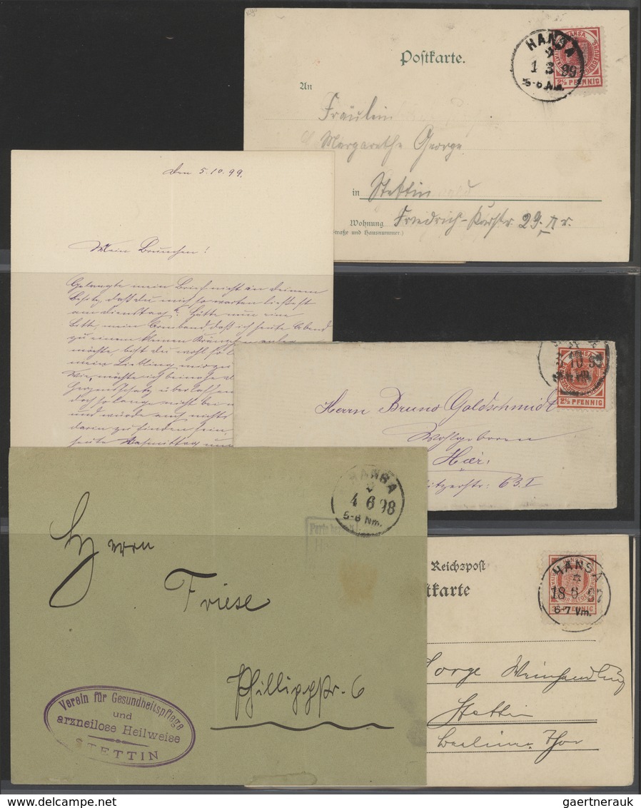 31736 Deutsches Reich - Privatpost (Stadtpost): 1887/1898, STETTIN Privatpost, Hochwertige Sammlung Mit Ca - Private & Lokale Post