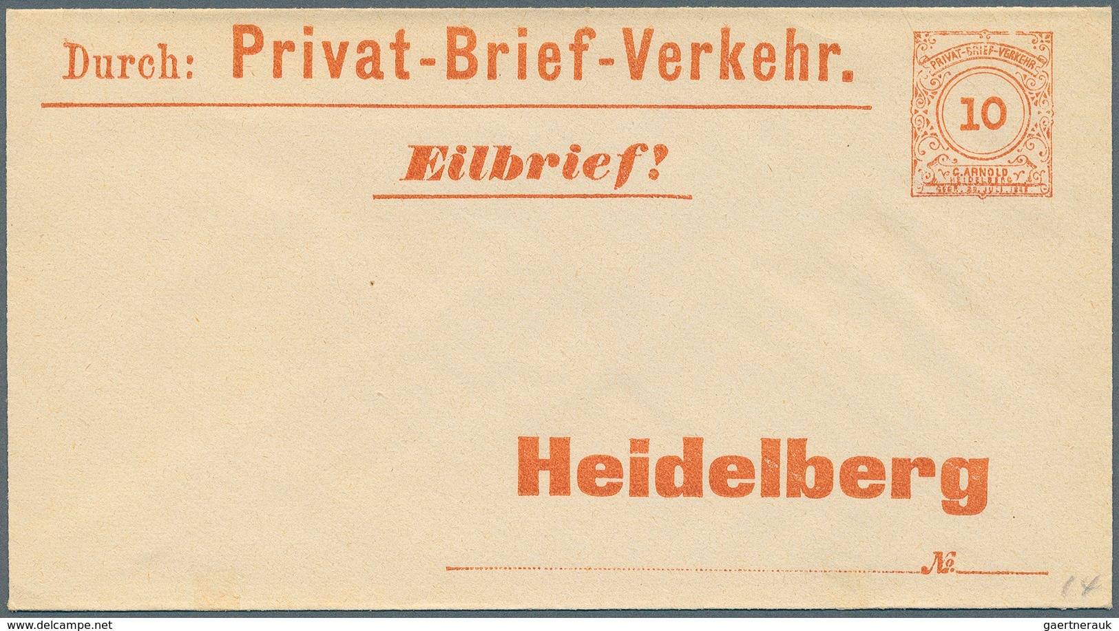 31746 Deutsches Reich - Privatpost (Stadtpost): HEIDELBERG+NEUENHEIM: Partie Von Ca. 100 Ganzsachen In äuß - Private & Lokale Post