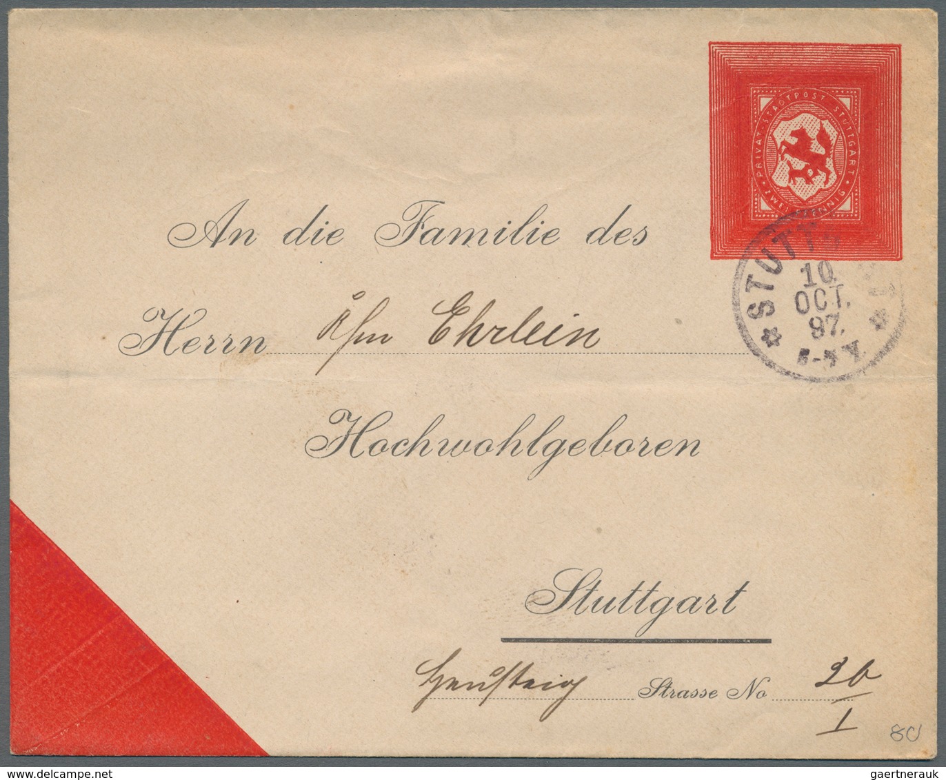 31748 Deutsches Reich - Privatpost (Stadtpost): STUTTGART 1895/1900 (ca.), tolle Sammlung von über 100 Bel