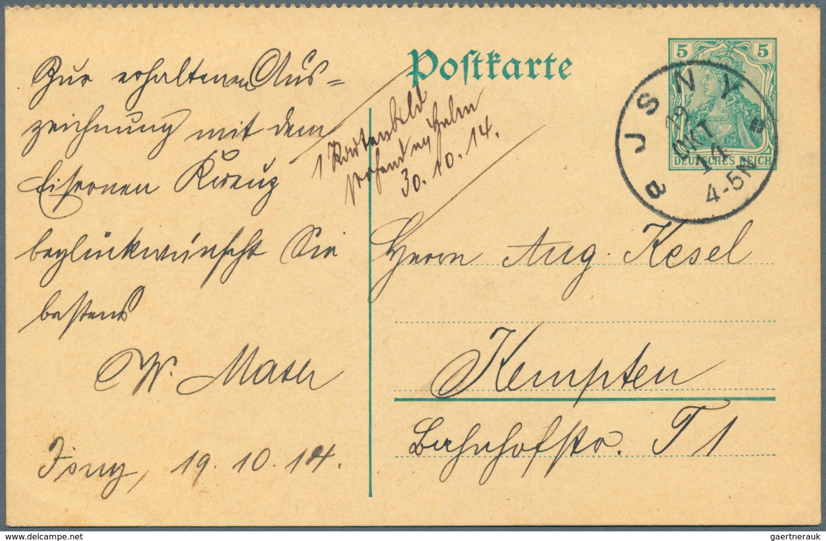 31754 Deutsches Reich - Ganzsachen: 1872/1922. Interessante Sammlung von 72 Stücken, meist Postkarten, ink
