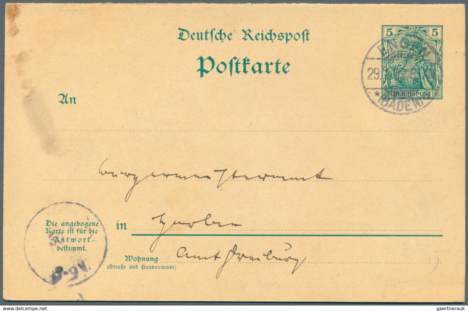 31755 Deutsches Reich - Ganzsachen: 1872/1921. Sammlung Von 33 Postkarten, Inkl. 2 Umschlägen Und 1 Karten - Autres & Non Classés