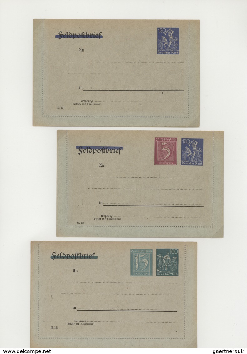 31758 Deutsches Reich - Ganzsachen: 1873-1944, Sammlung der amtlichen Ganzsachen mit Karten und Umschlägen