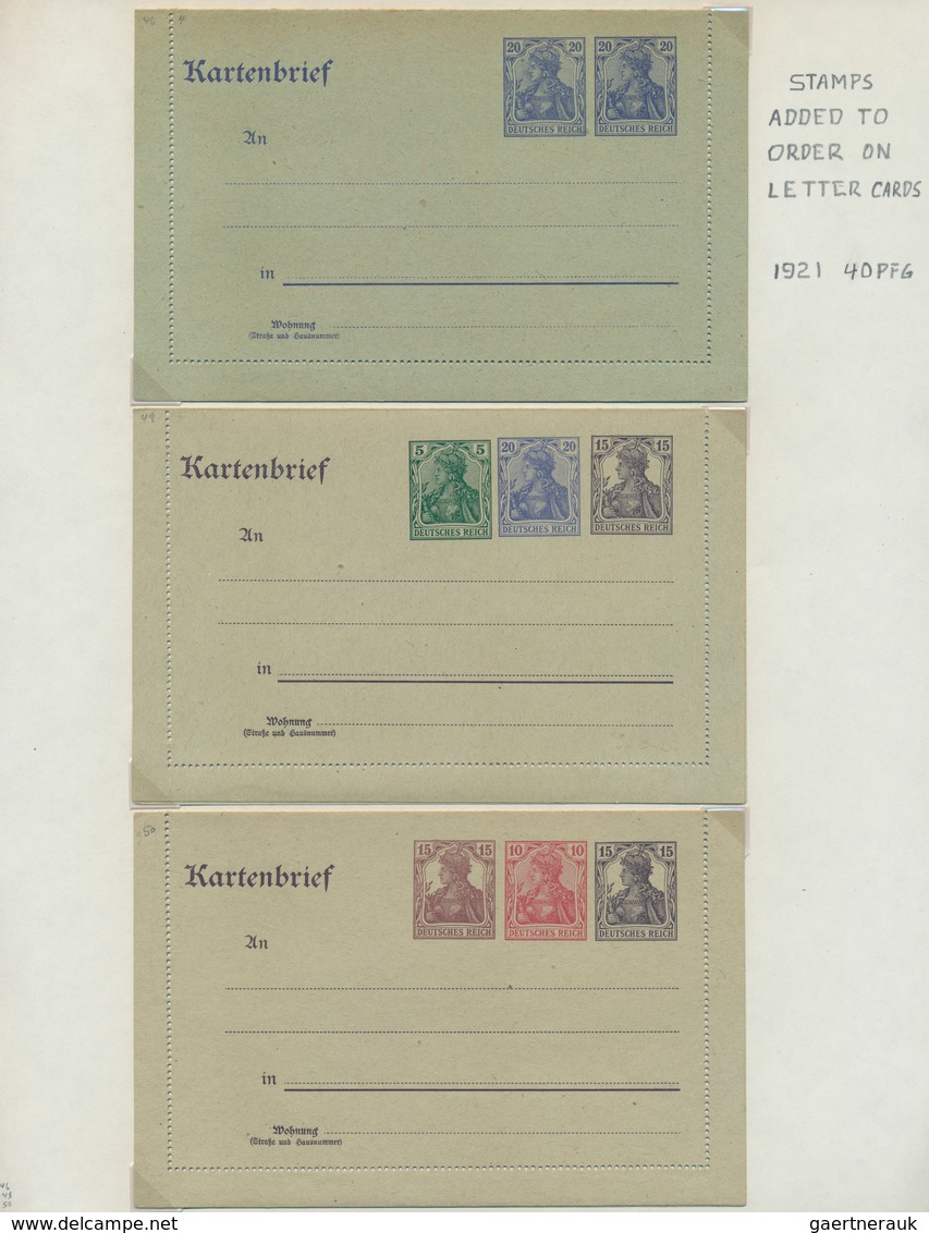 31759 Deutsches Reich - Ganzsachen: 1873/1924 Ca., Interessante Slg. Mit Ca.130 Verschiedenen, Meist Ungeb - Andere & Zonder Classificatie