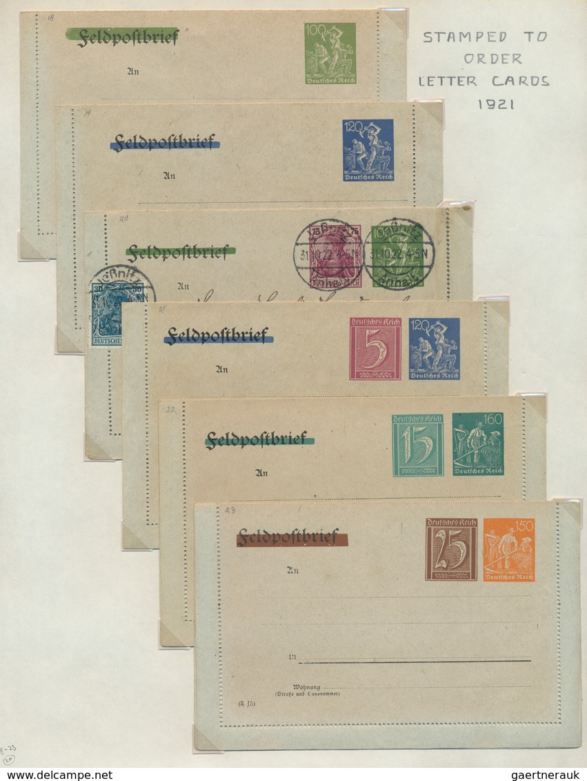 31759 Deutsches Reich - Ganzsachen: 1873/1924 Ca., Interessante Slg. Mit Ca.130 Verschiedenen, Meist Ungeb - Andere & Zonder Classificatie