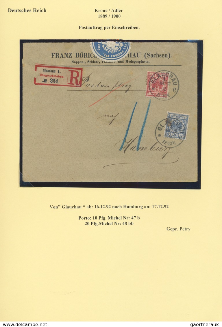31767 Deutsches Reich - Ganzsachen: 1889/1900 Krone/Adler: Sammlung Von 50 Ganzsachen Und 12 Briefen Und K - Andere & Zonder Classificatie