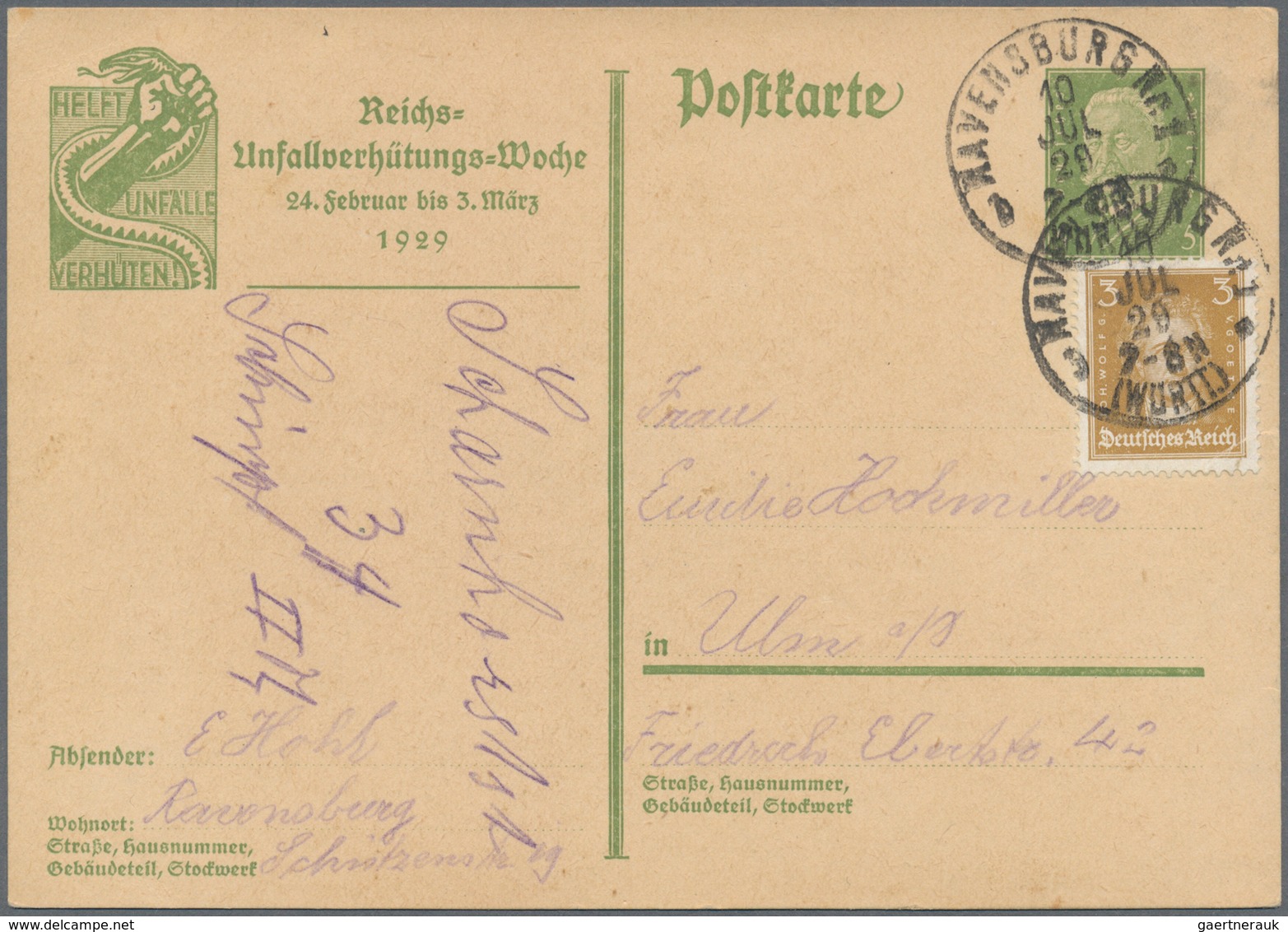 31768 Deutsches Reich - Ganzsachen: 1900/1944, vielseitiger Bestand von ca. 475 Ganzsachenkarten ex P43/P3