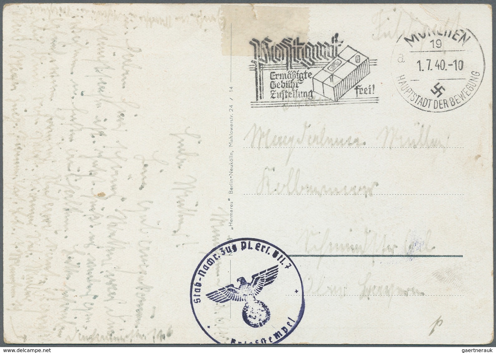 31776 Deutsches Reich - Ganzsachen: 1920/1944 (ca.), Posten mit über 150 gelaufenen Postkarten Deutsches R