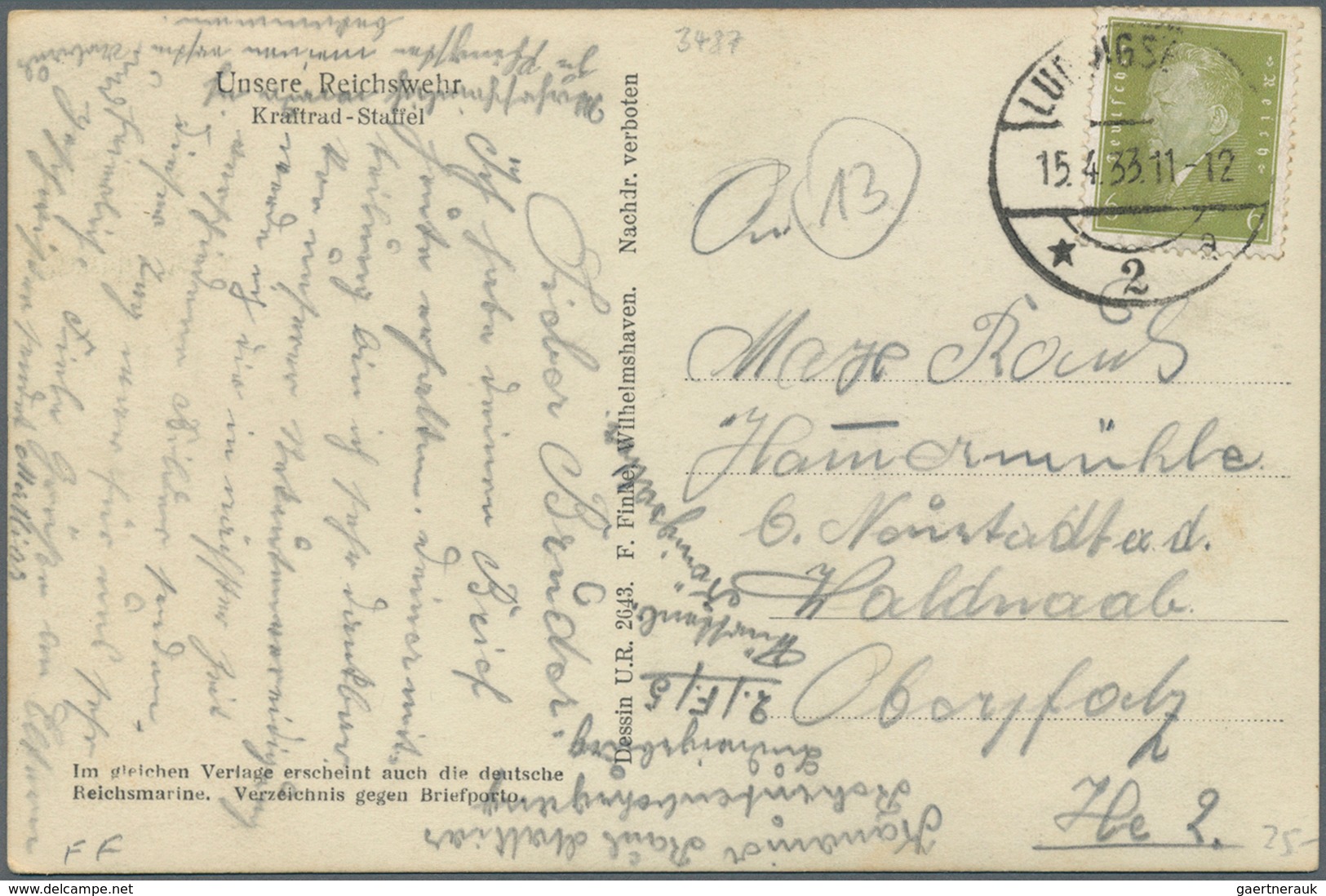 31776 Deutsches Reich - Ganzsachen: 1920/1944 (ca.), Posten mit über 150 gelaufenen Postkarten Deutsches R