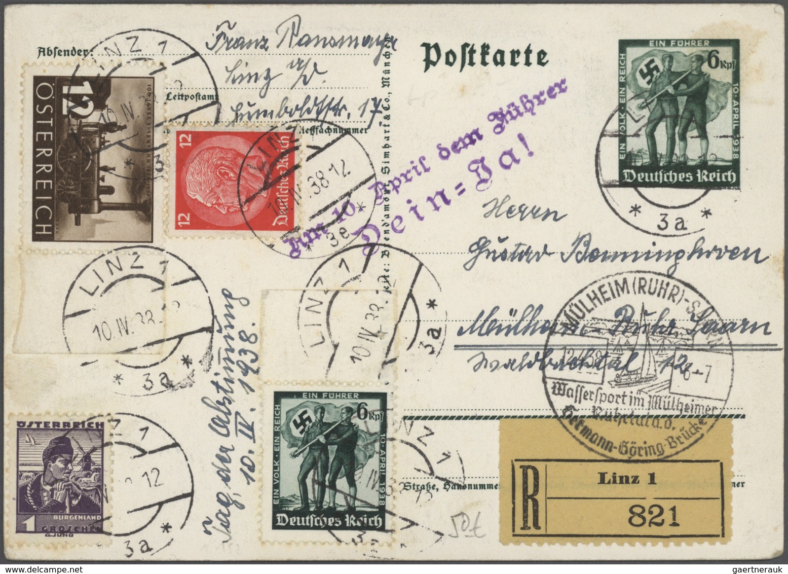31781 Deutsches Reich - Ganzsachen: 1933/1944, Hochwertige Spezialsammlung Mit 75 Ganzsachenkarten Des III - Autres & Non Classés