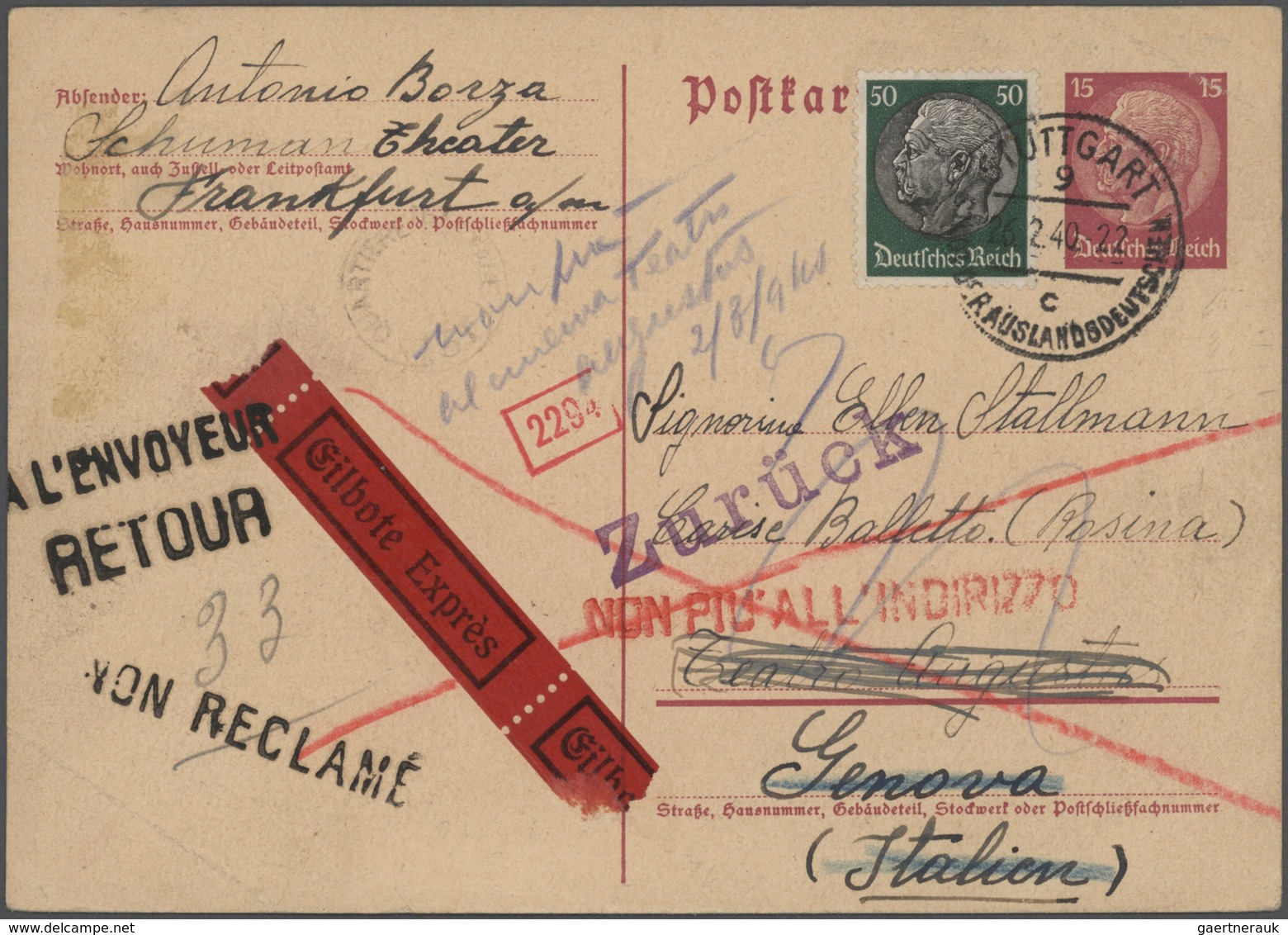 31781 Deutsches Reich - Ganzsachen: 1933/1944, hochwertige Spezialsammlung mit 75 Ganzsachenkarten des III