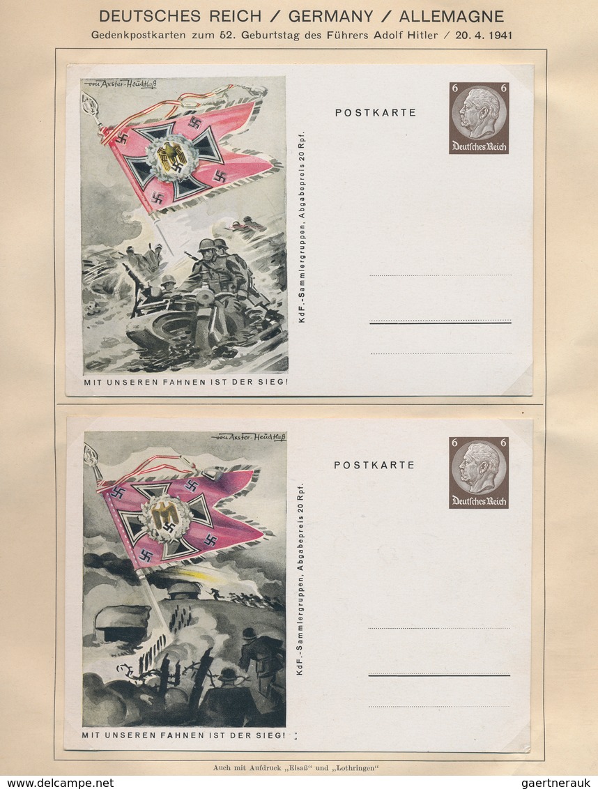 31783 Deutsches Reich - Ganzsachen: 1933/1942, Sammlung Von Ca. 120 Ganzsachen Im Entsprechenden Vordrucka - Andere & Zonder Classificatie